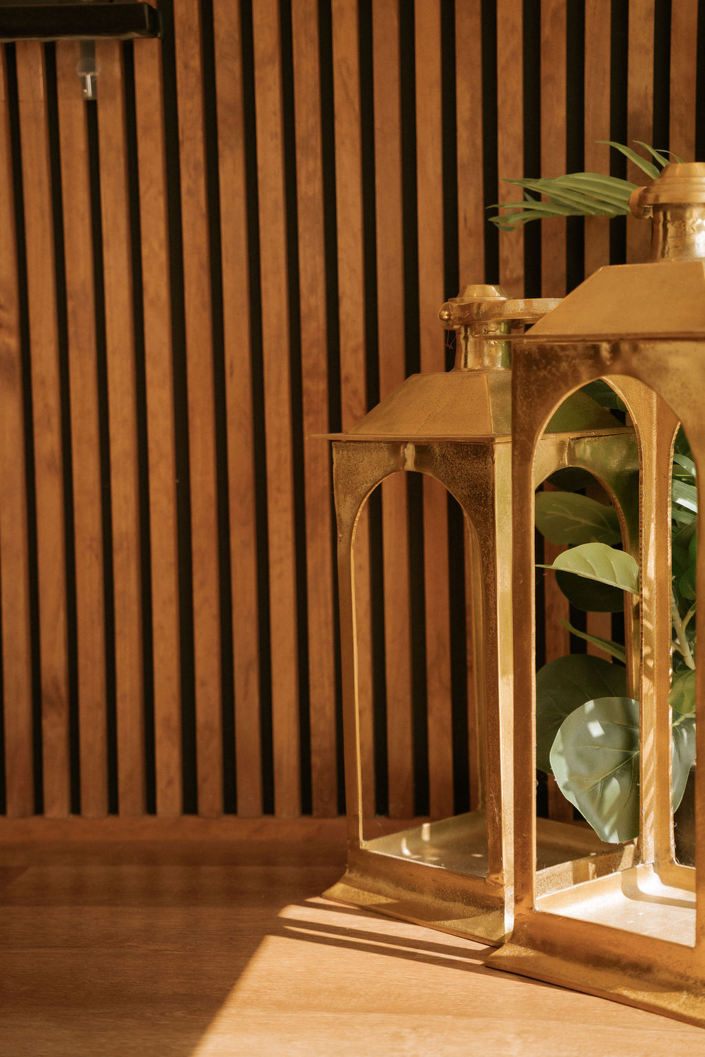 Gold lantern detail at Siam Ivory Thai Spa San Antonio
